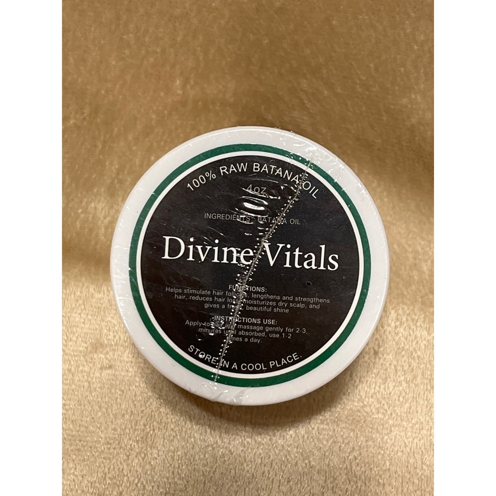 Divine Vitals 100% Raw Batana Oil 4 oz Pure Hair Growth & Scalp Treatment